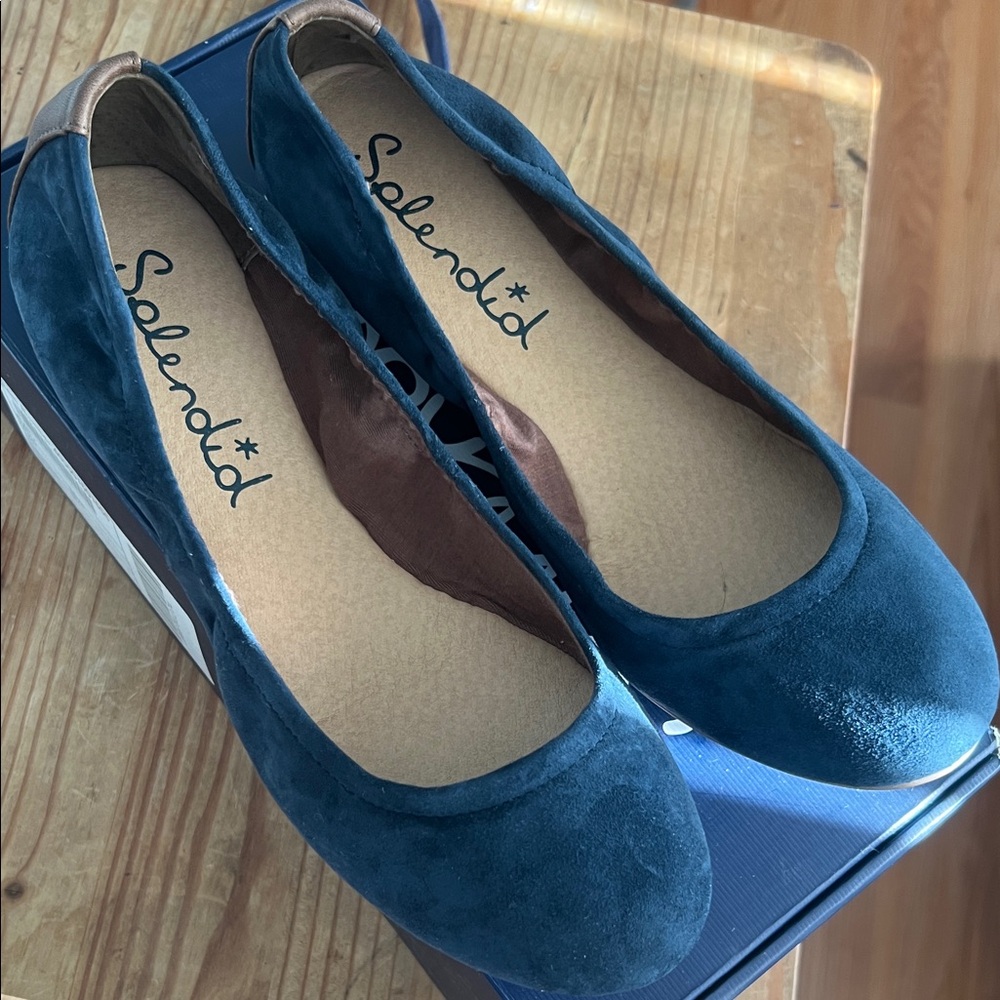 Splendid Women's Teal Suede Flats
